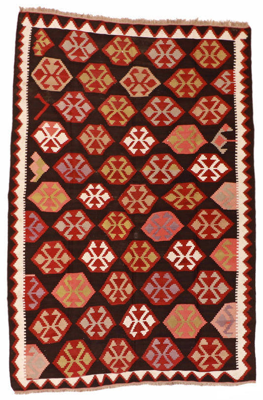 6x9 - Bessarabian Wool/S.Antique Geometric Rectangle - Hand Knotted Rug