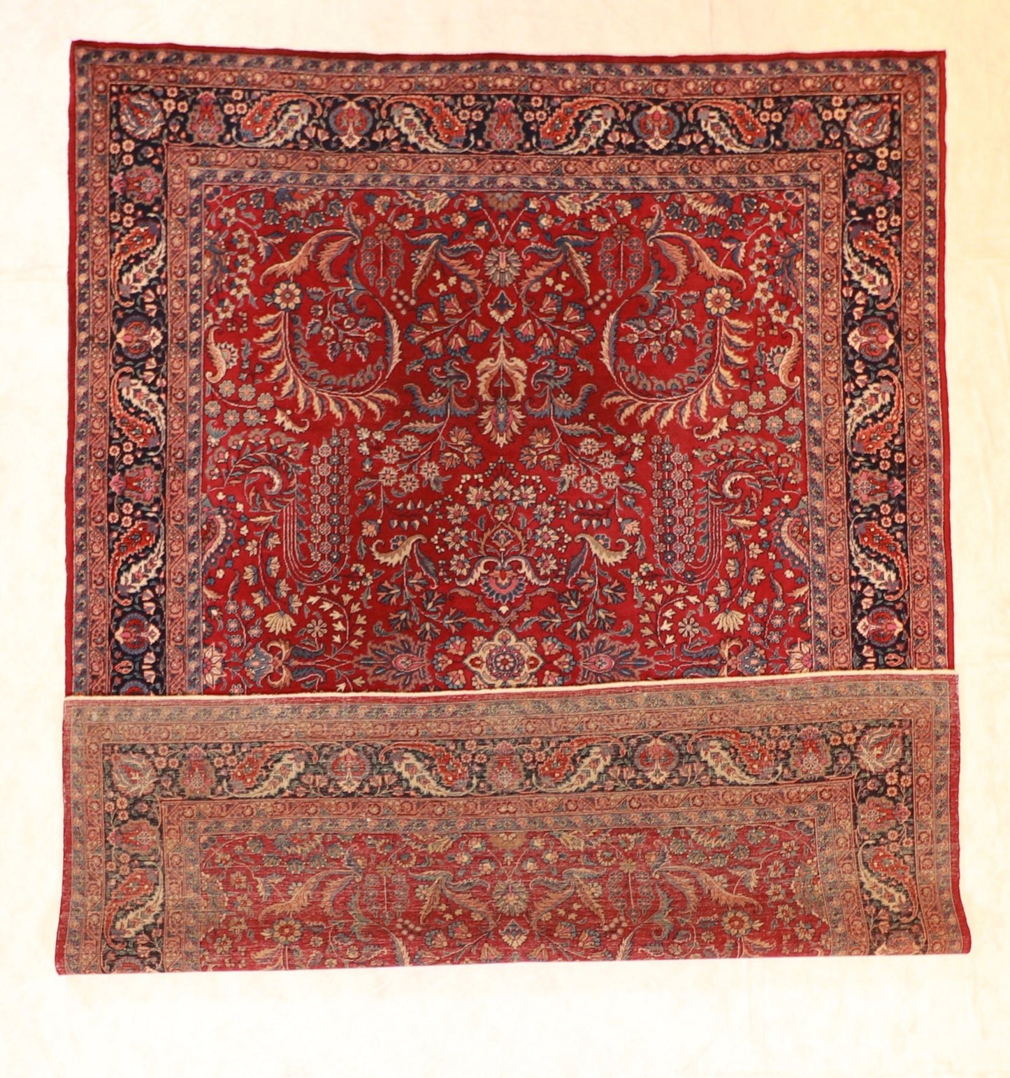 9x12 - Mashad Fine/Wool/S.Antique All Over Rectangle - Hand Knotted Rug