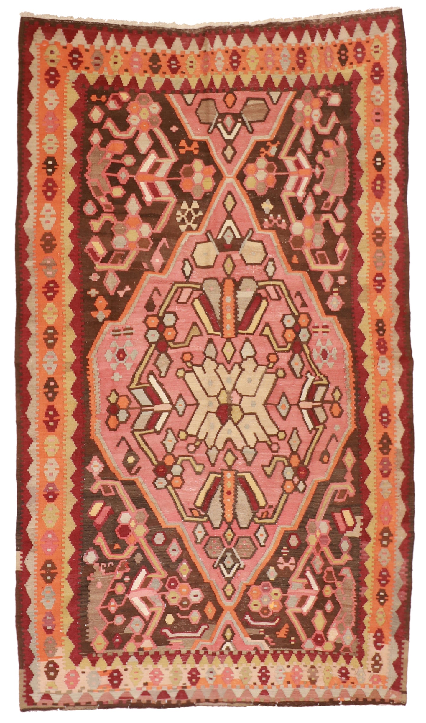 6x9 - Bessarabian Antique/Wool Geometric Rectangle - Hand Knotted Rug