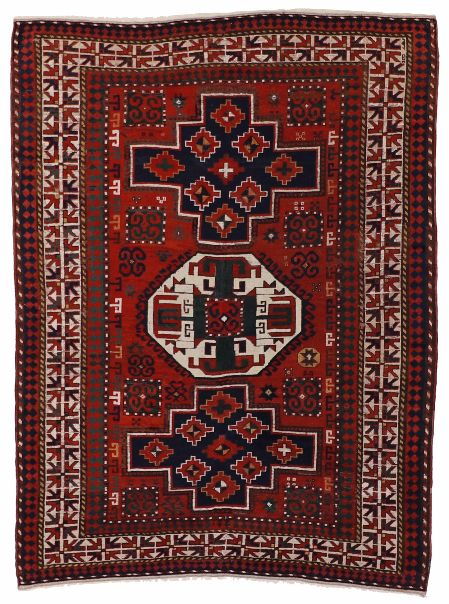 6x9 - Lori Pambak Antique/Wool Geometric Rectangle - Hand Knotted Rug