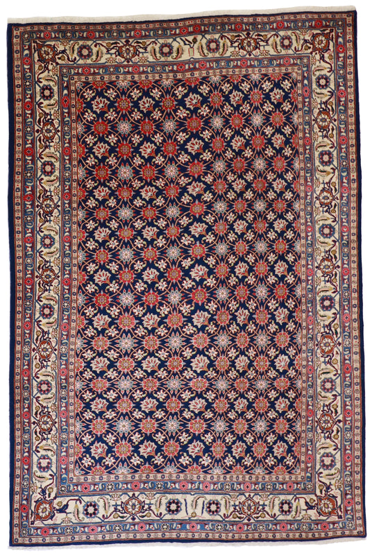 6x9 - Vermin Wool/Silk All Over Rectangle - Hand Knotted Rug