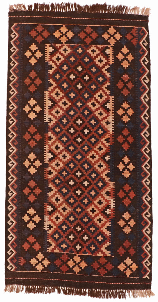 4x6 - Kilim Wool All Over Rectangle - Hand Knotted Rug