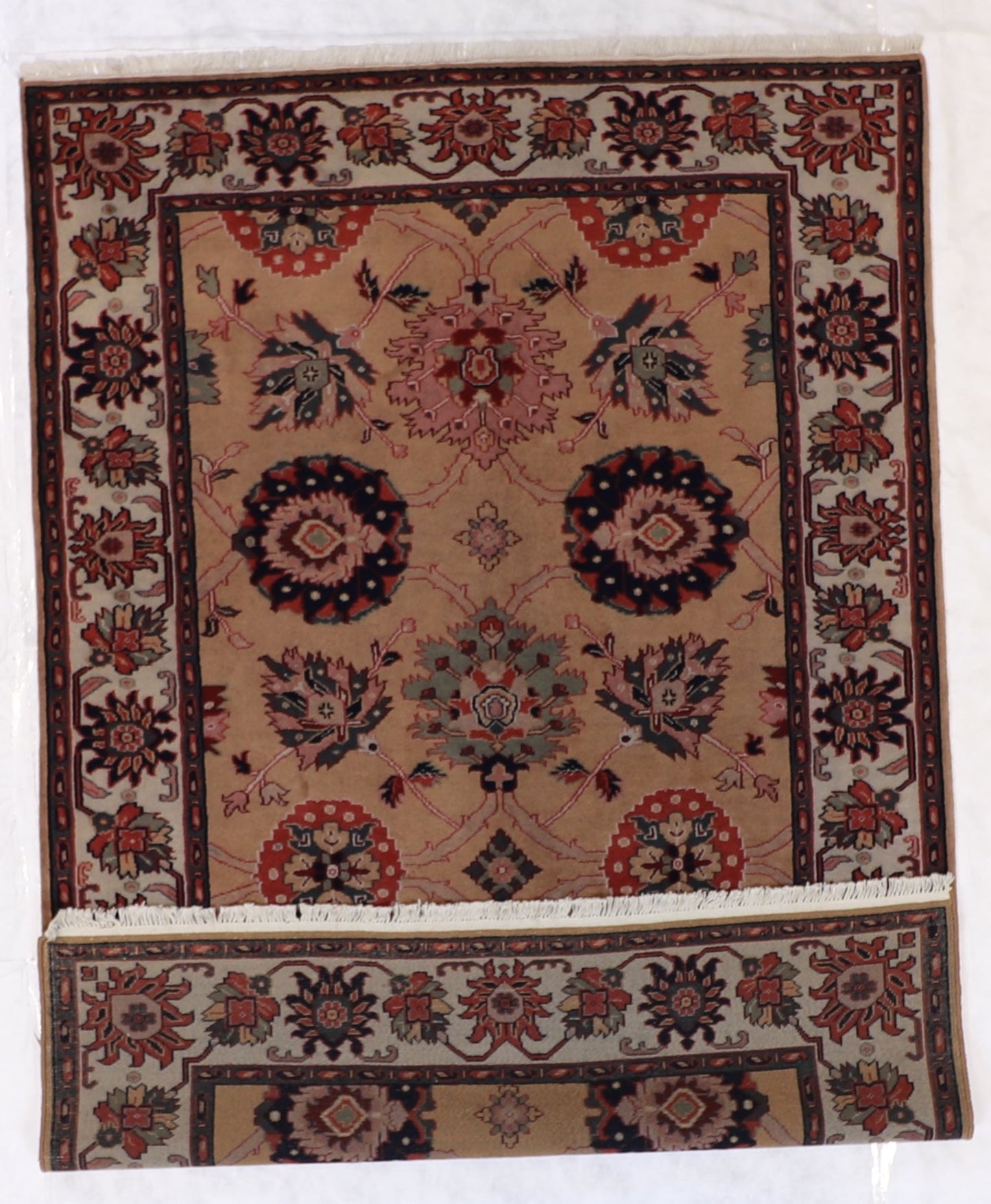 6x9 - Mashad Fine/Wool Floral Rectangle - Hand Knotted Rug