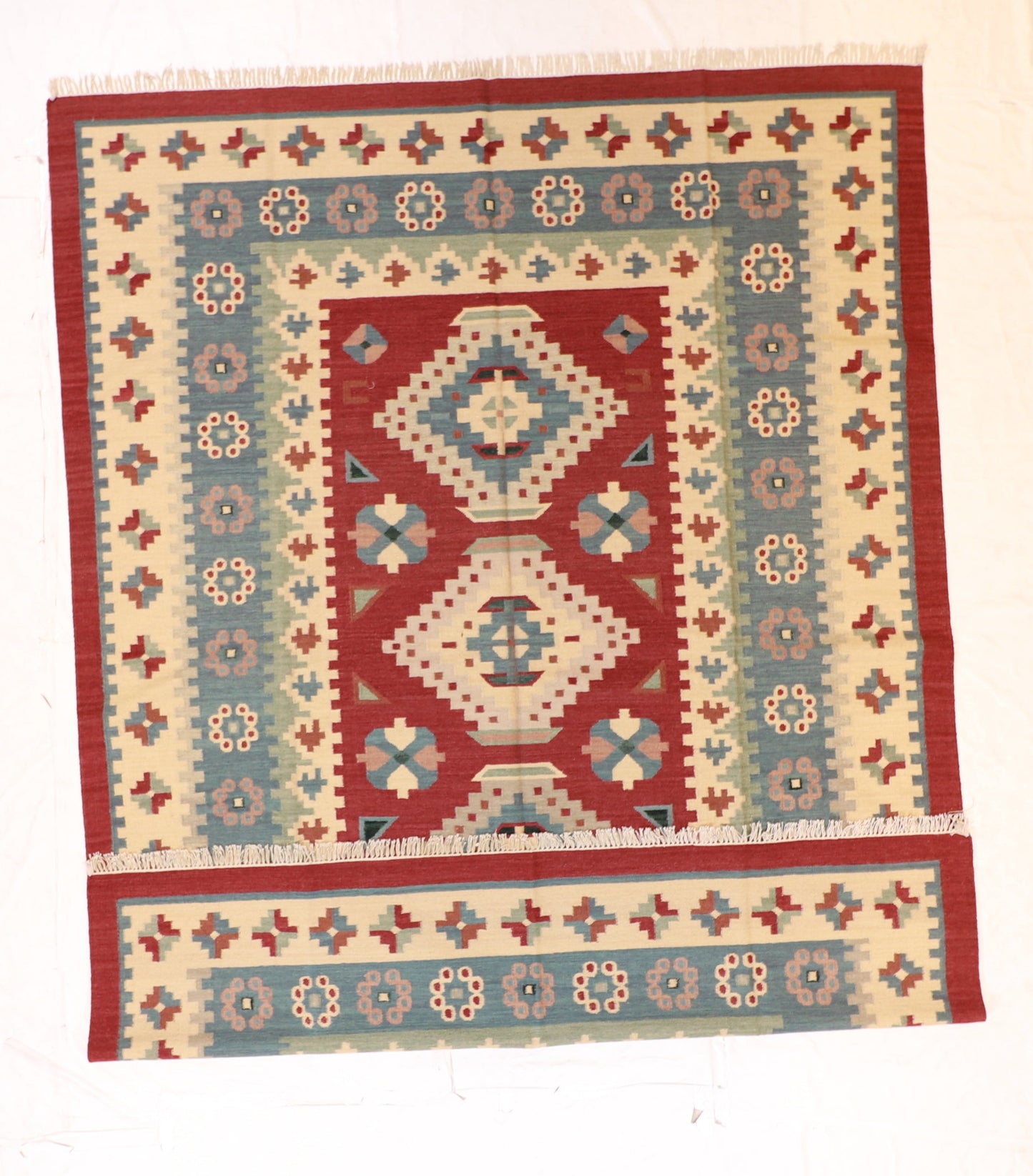 9x12 - Kilim Wool All Over Rectangle - Hand Knotted Rug