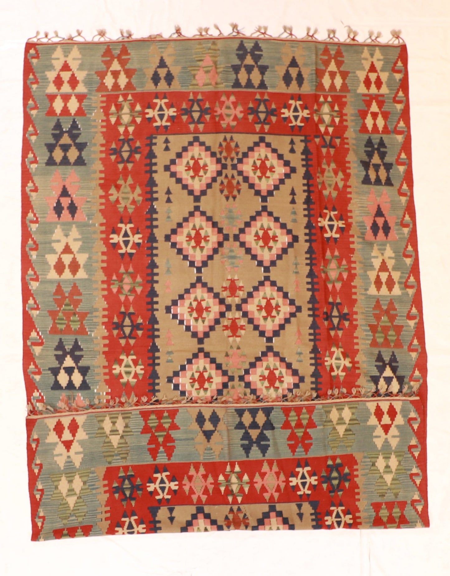 7x10 - Kilim Fine/Wool All Over Rectangle - Hand Knotted Rug