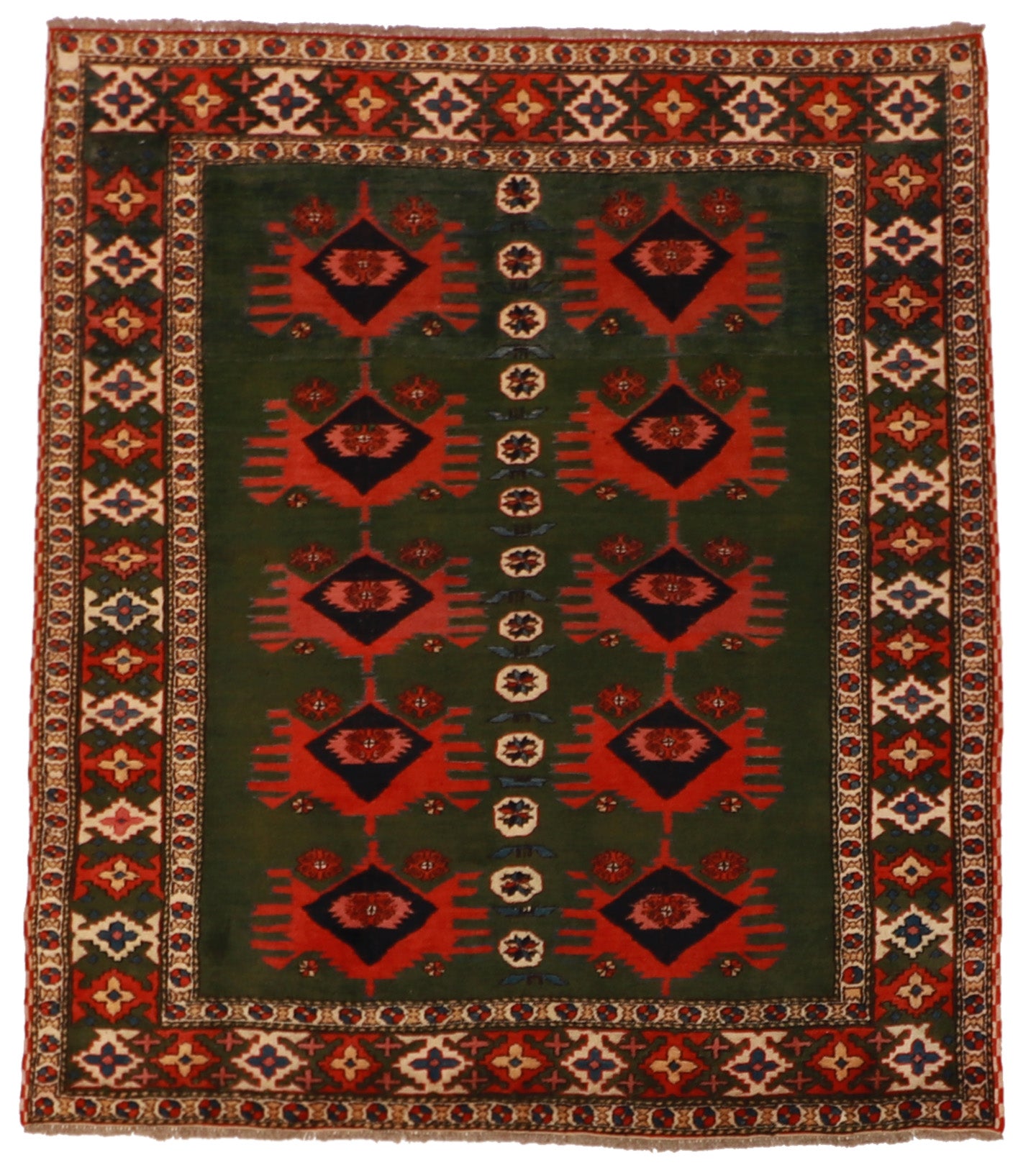 5x7 - Gazag Fine/Wool All Over Rectangle - Hand Knotted Rug