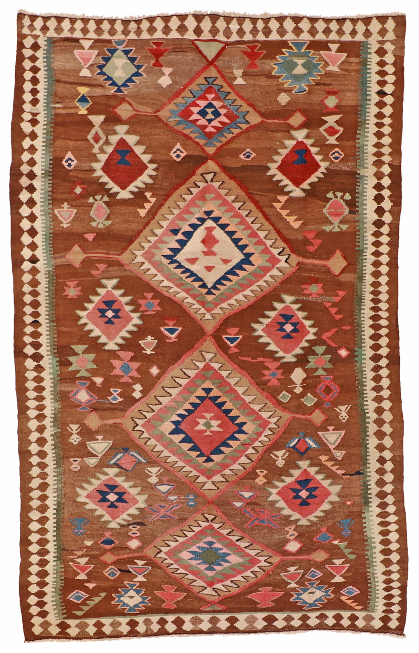 5x7 - Azari Antique/Wool Geometric Rectangle - Hand Knotted Rug