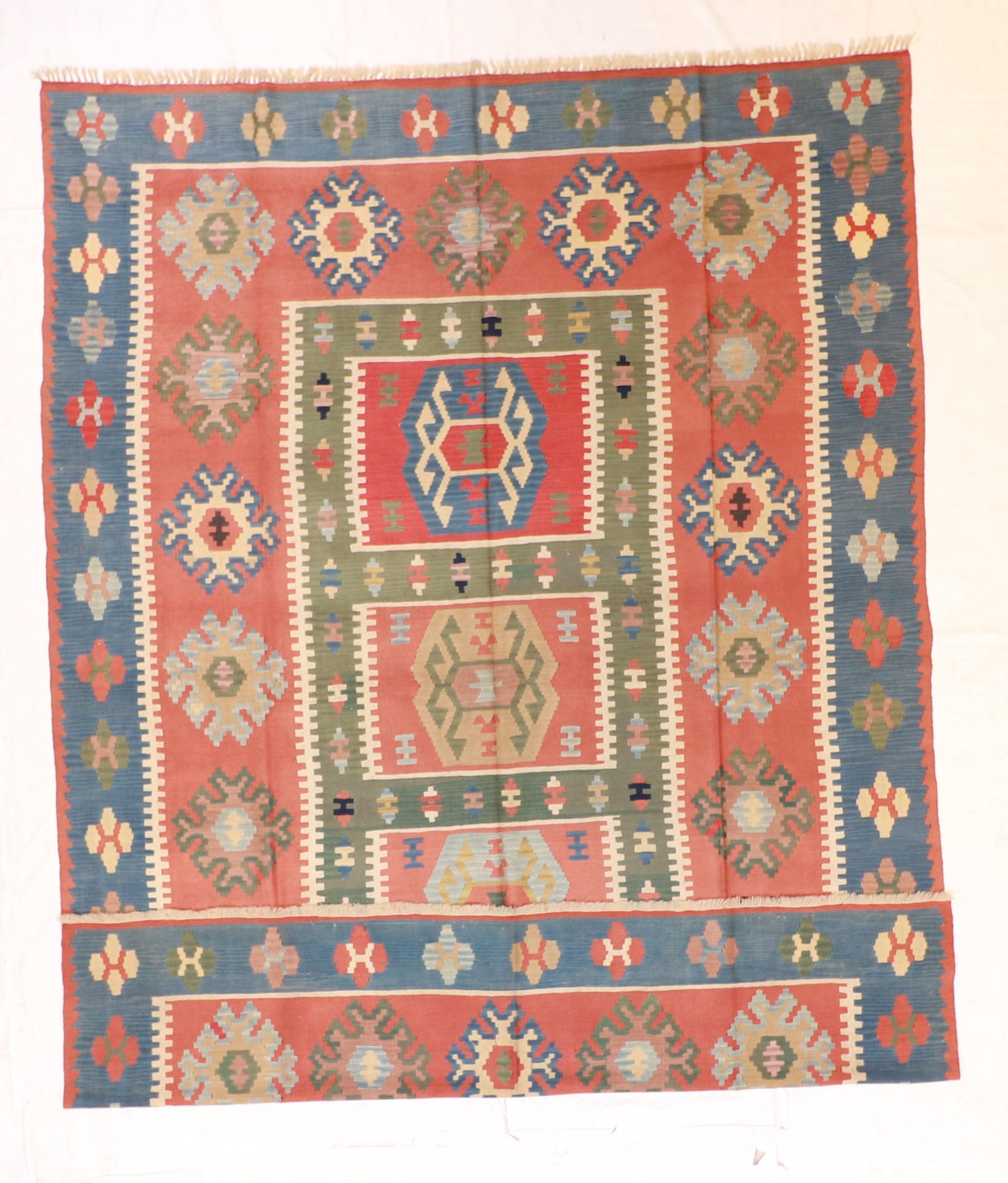 9x12 - Kilim Wool All Over Rectangle - Hand Knotted Rug