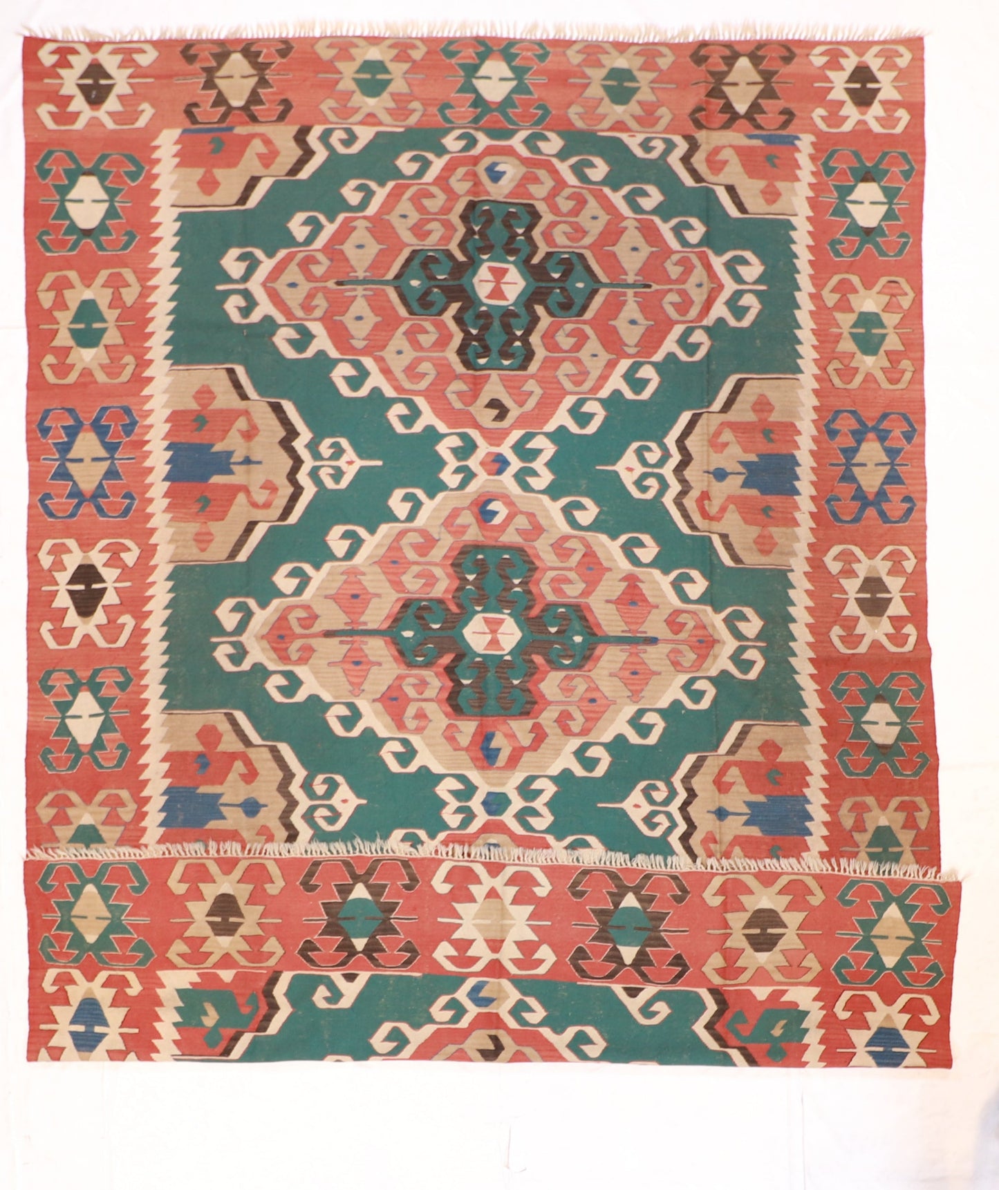 9x12 - Kilim Fine/Wool Geometric Rectangle - Hand Knotted Rug