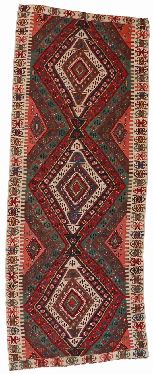 6x15 - Kilim S.Antique/Wool Geometric Rectangle - Hand Knotted Rug