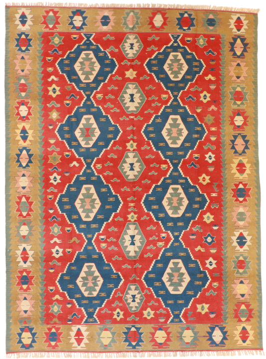 9x12 - Kilim Fine/Wool All Over Rectangle - Hand Knotted Rug