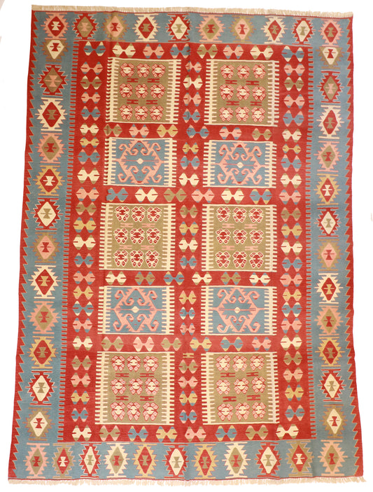 9x12 - Kilim Fine/Wool All Over Rectangle - Hand Knotted Rug