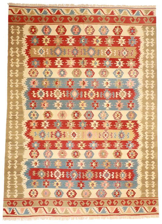 9x12 - Kilim Fine/Wool All Over Rectangle - Hand Knotted Rug