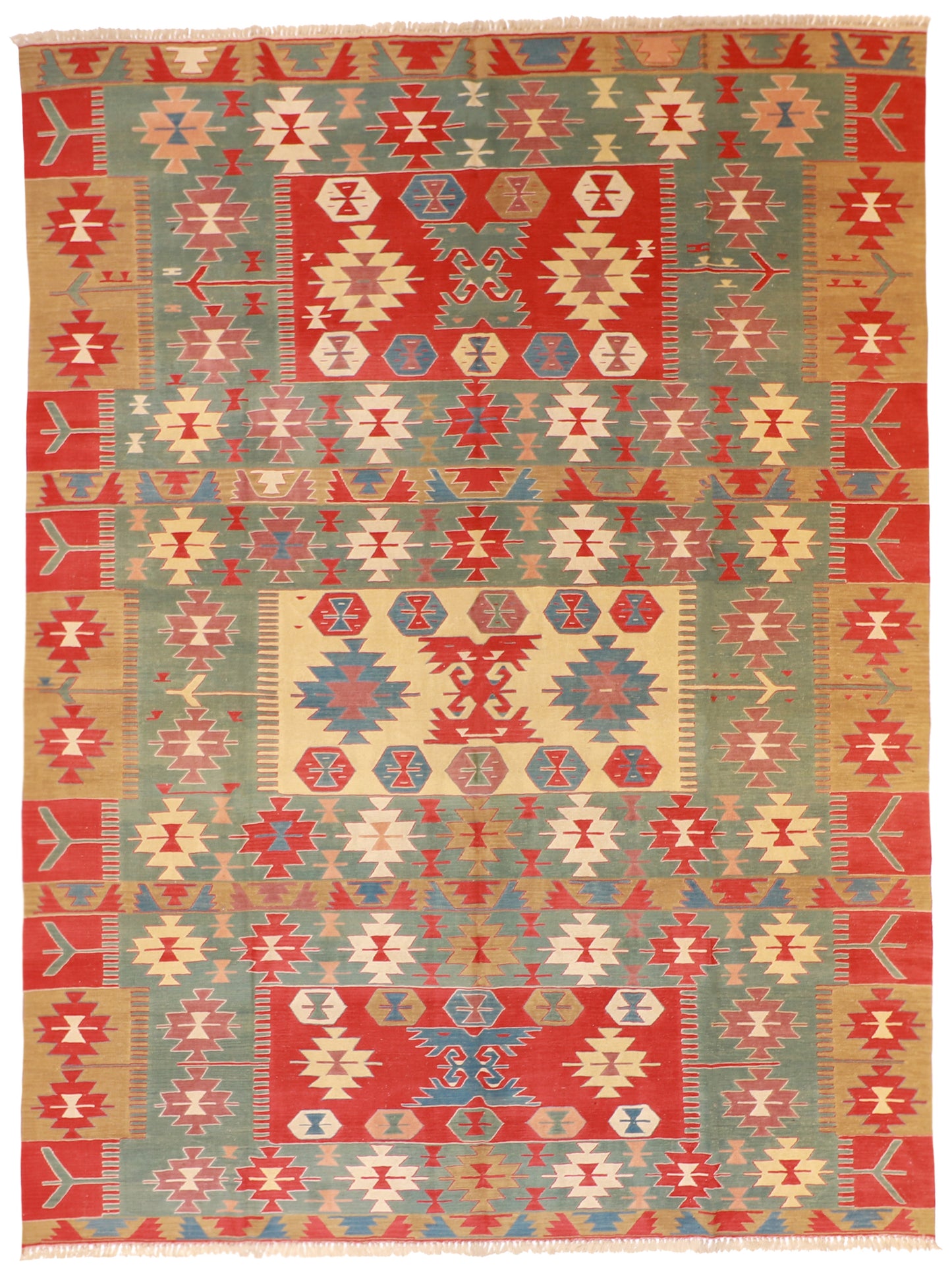 10x13 - Kilim Fine/Wool All Over Rectangle - Hand Knotted Rug