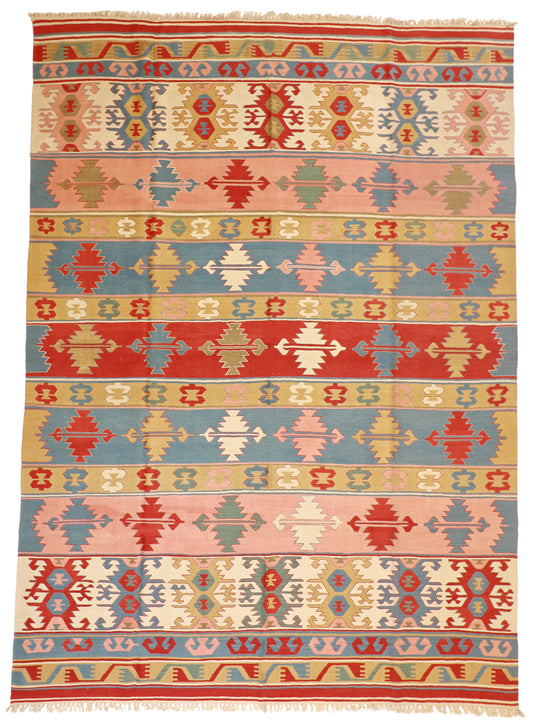 9x12 - Kilim Fine/Wool All Over Rectangle - Hand Knotted Rug