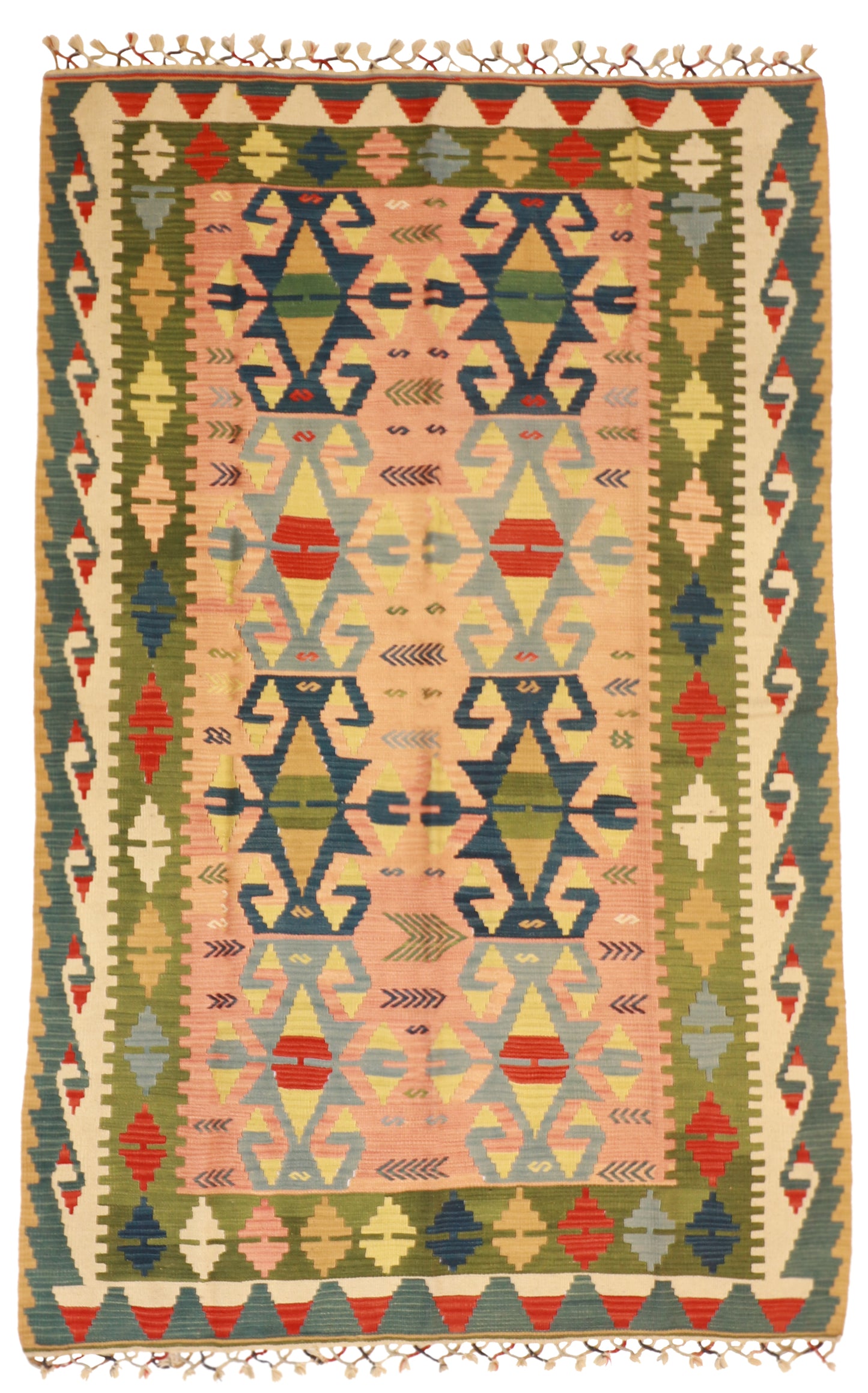 5x7 - Kilim Fine/Wool All Over Rectangle - Hand Knotted Rug