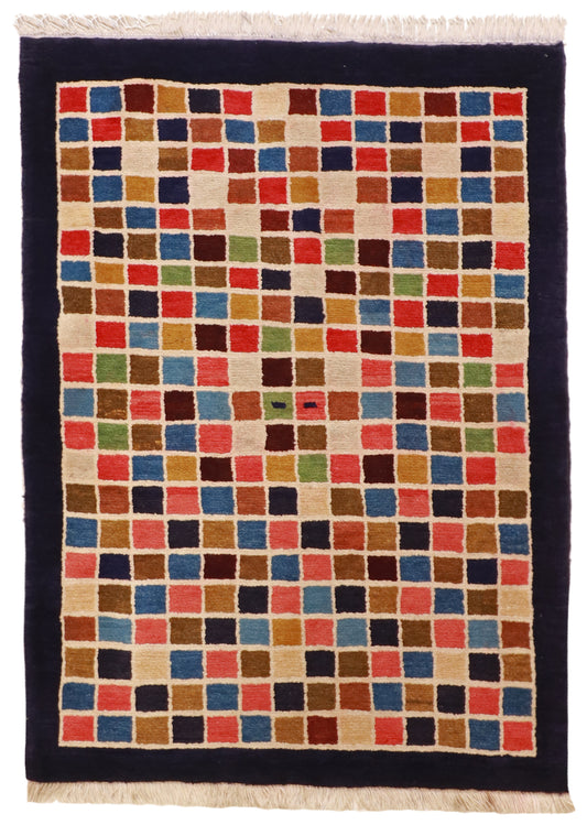 4x6 - Gabbeh Fine/Wool All Over Rectangle - Hand Knotted Rug