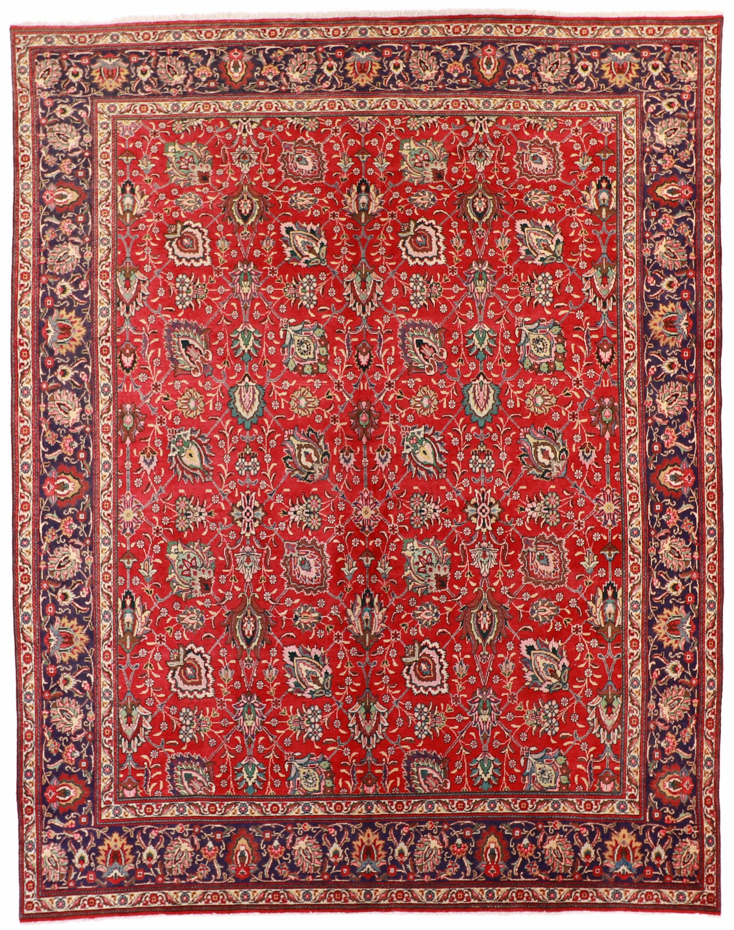 10x13 - Tabriz S. Antique All Over Rectangle - Hand Knotted Rug