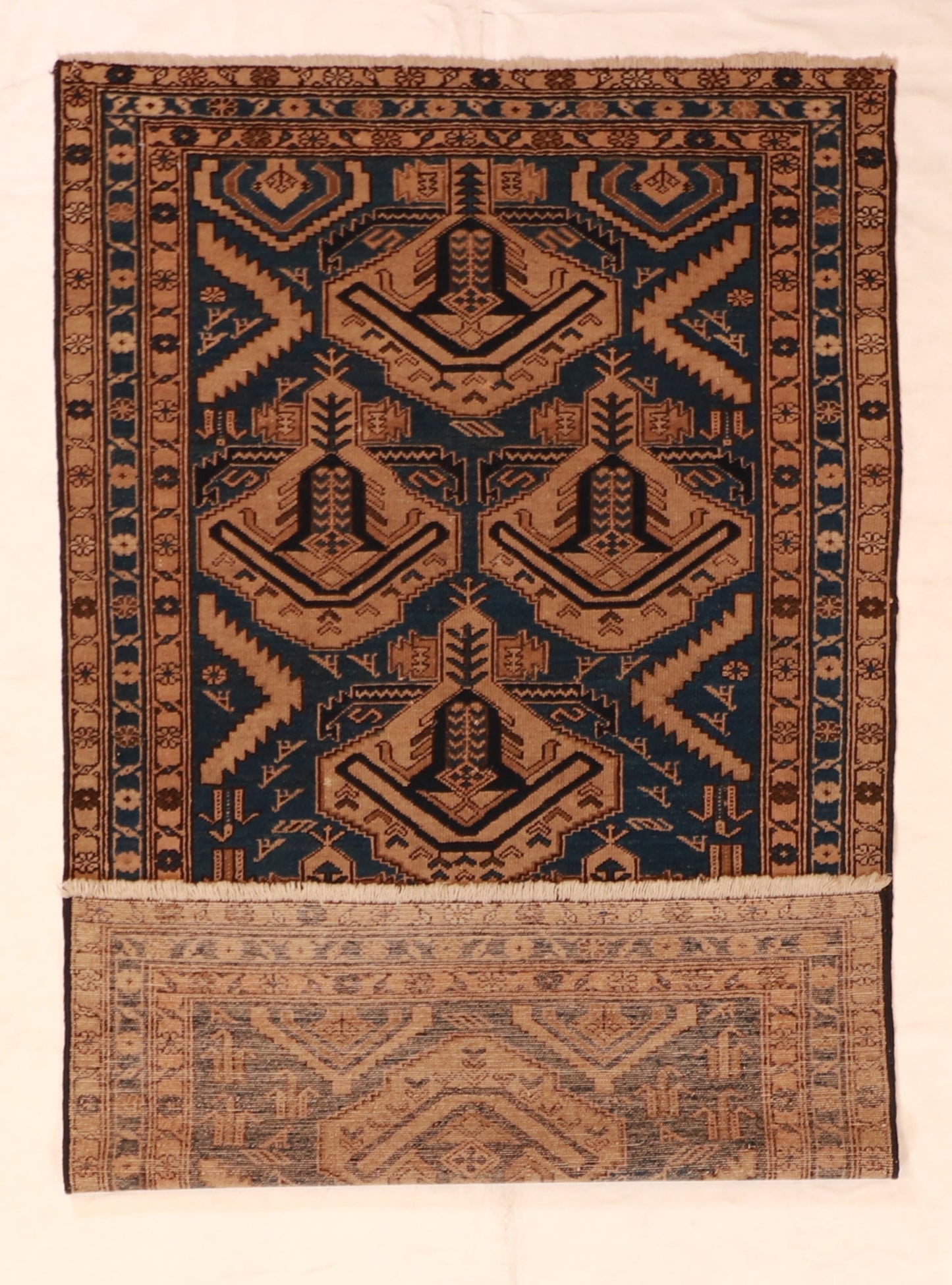 5x7 - Hamadan Fine/Wool Geometric Rectangle - Hand Knotted Rug