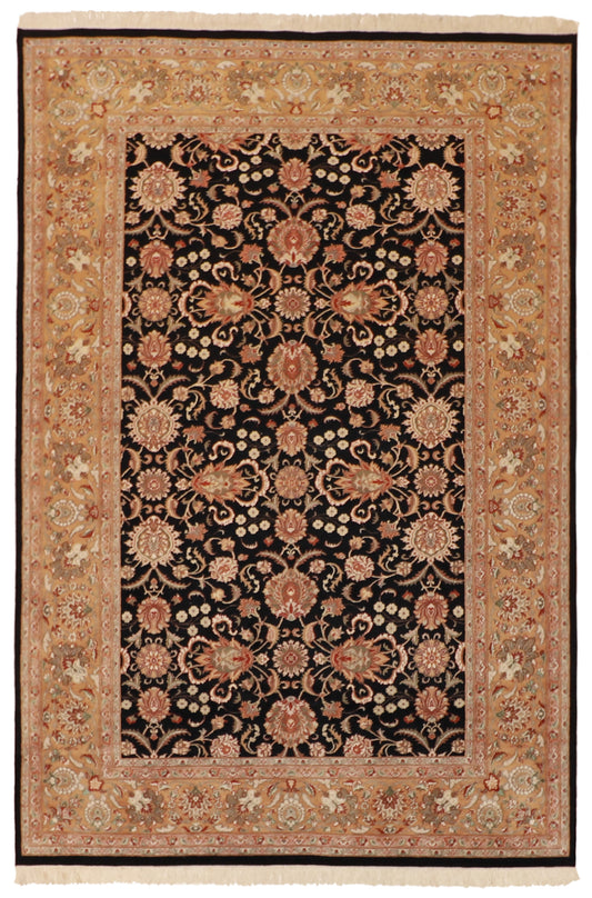 6x9 - Qum Fine/Wool All Over Rectangle - Hand Knotted Rug