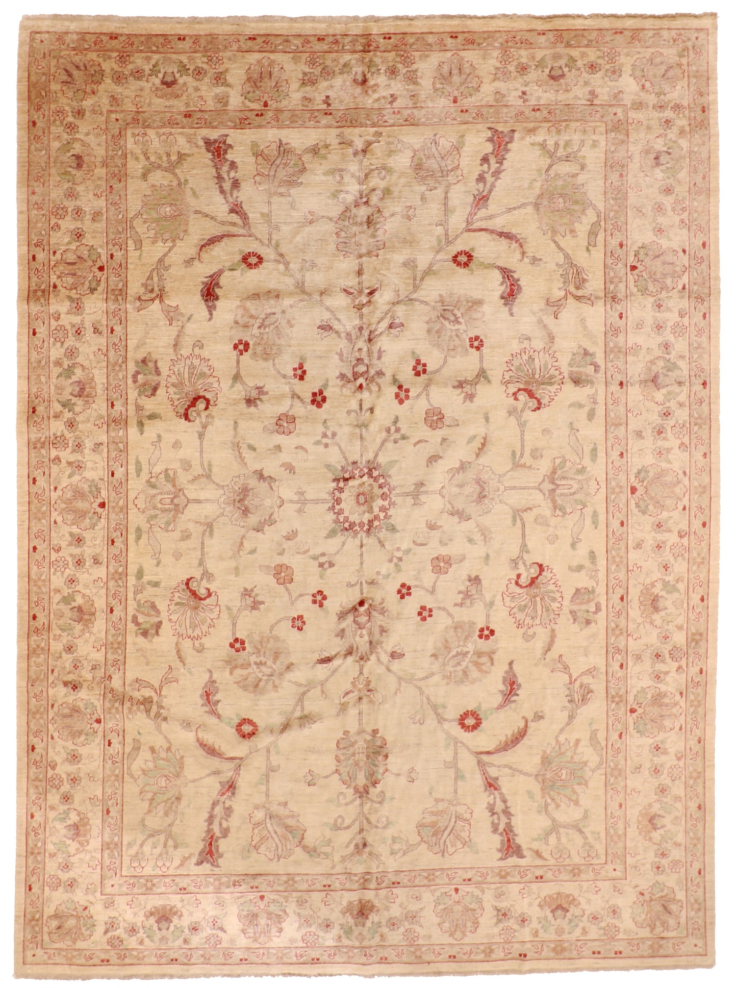 10x14 - Yazd Fine/Wool All Over Rectangle - Hand Knotted Rug