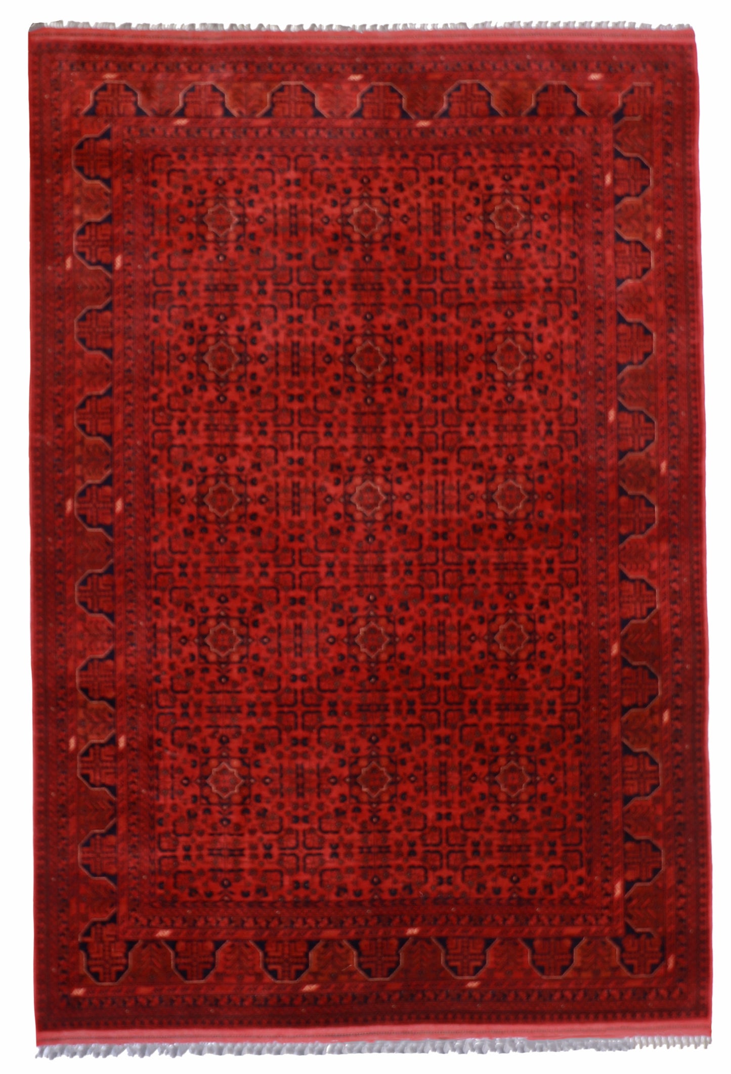 7x10 - Turkaman Wool All Over Rectangle - Hand Knotted Rug