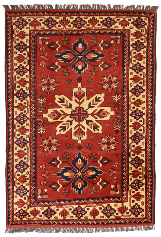 3x5 - Bijar Fine Geometric Rectangle - Hand Knotted Rug