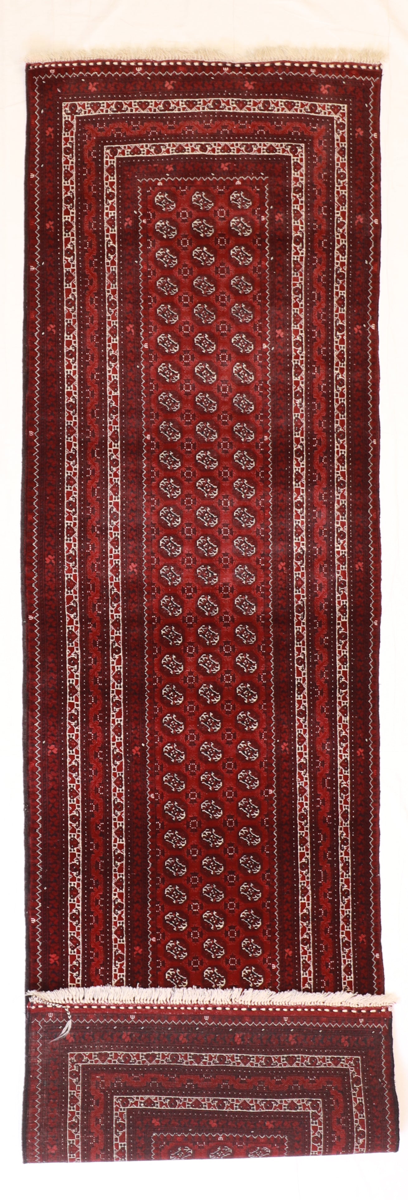 Runner - Turkaman Fine Geometric Rectangle - Hand Knotted Rug