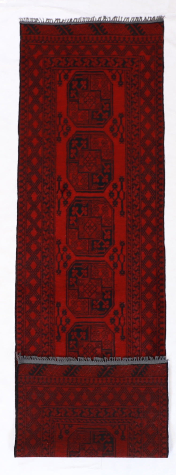 Runner - Turkish Fine Geometric Rectangle - Hand Knotted Rug