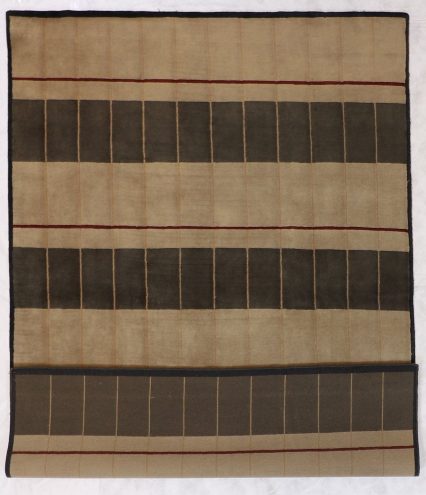 6x9 - Modern Fine All Over Rectangle - Hand Knotted Rug