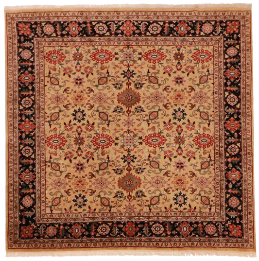 8x8 - Mahal Fine/Wool All Over Rectangle - Hand Knotted Rug