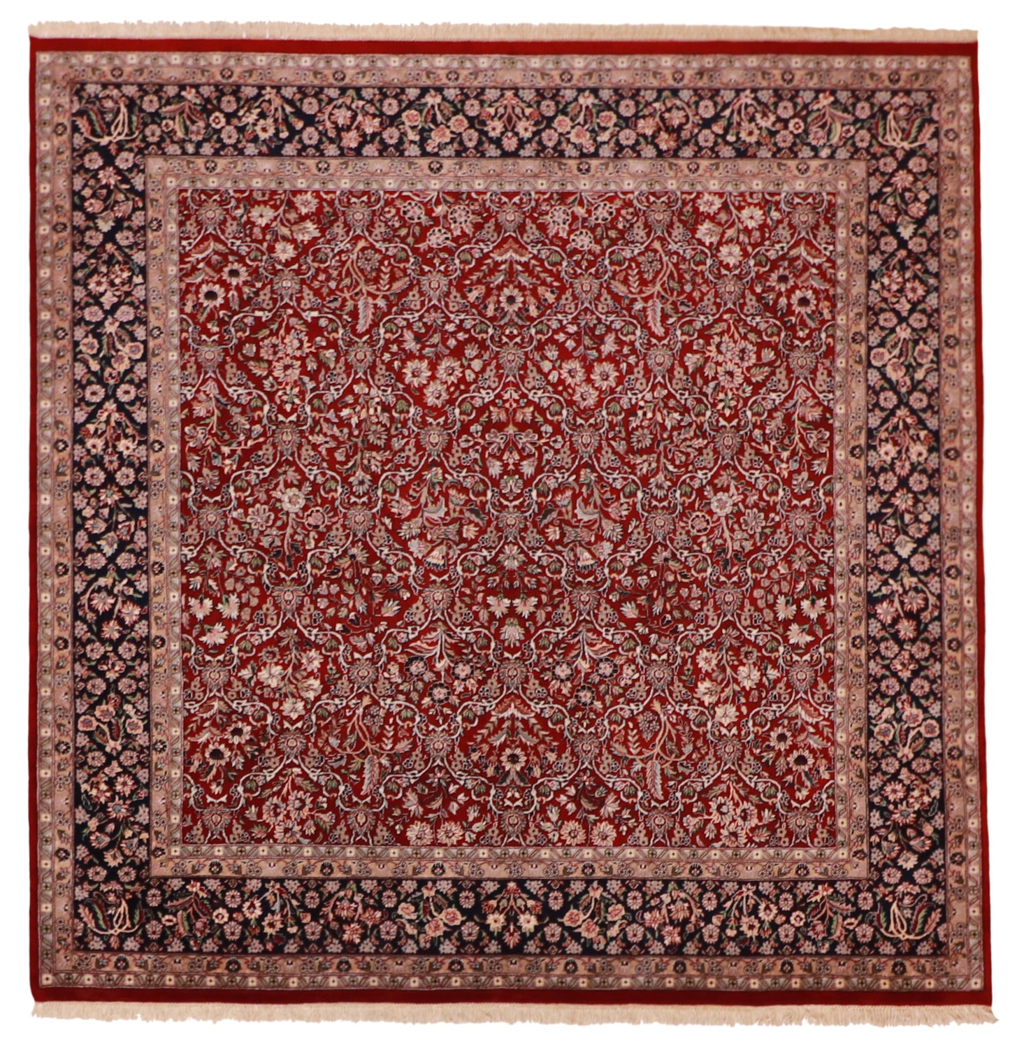 Square - Tabriz Fine All Over - Hand Knotted Rug