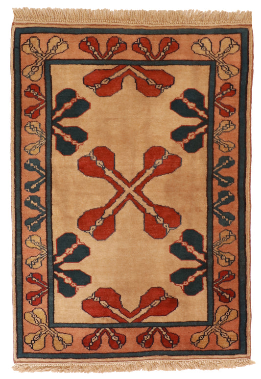 3x5 - Kazak Fine Geometric Rectangle - Hand Knotted Rug