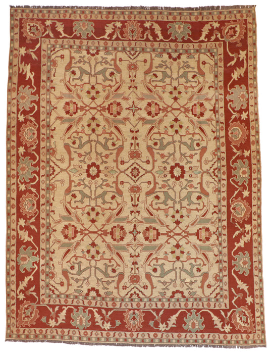 9x12 - Soumak Fine/Wool All Over Rectangle - Hand Knotted Rug