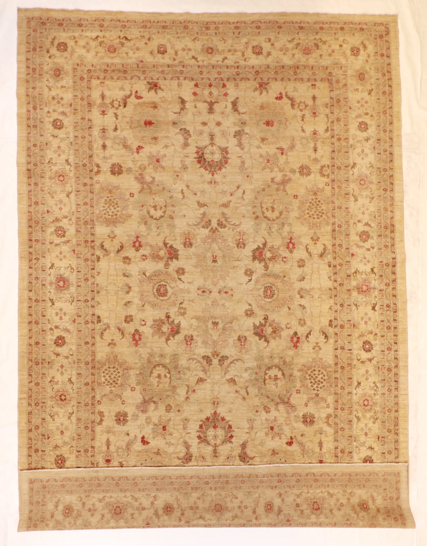 10x15 - Mahal Fine/Wool All Over Rectangle - Hand Knotted Rug