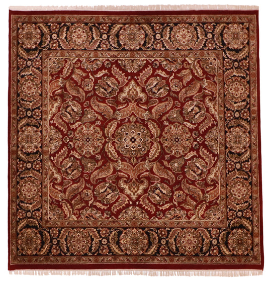 Square - Kashan Fine All Over - Hand Knotted Rug