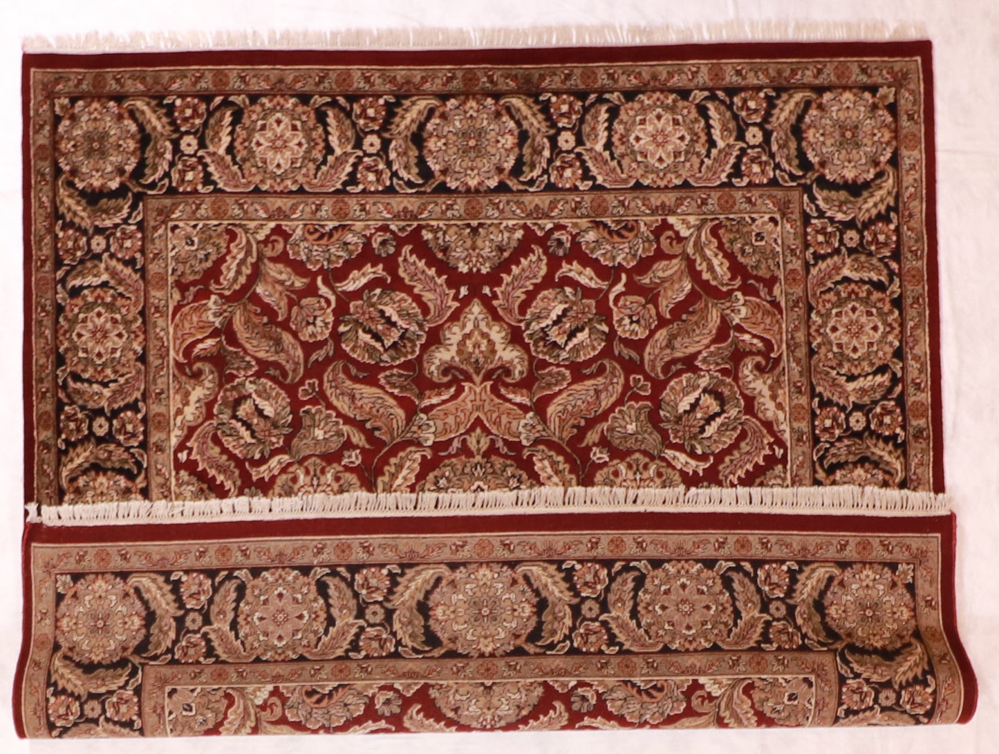 Square - Kashan Fine All Over - Hand Knotted Rug