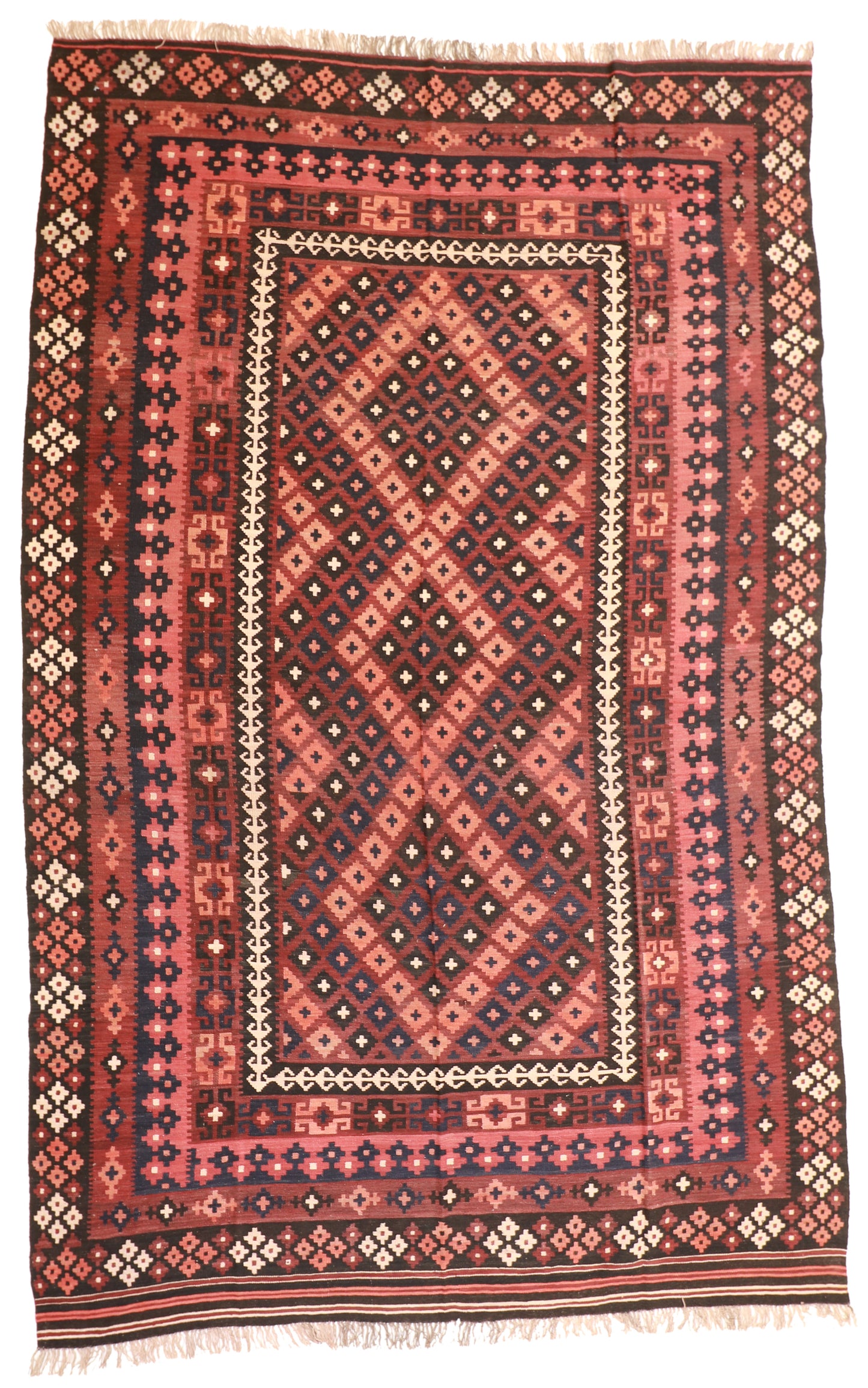 9x12 - Kilim Wool All Over Rectangle - Hand Knotted Rug