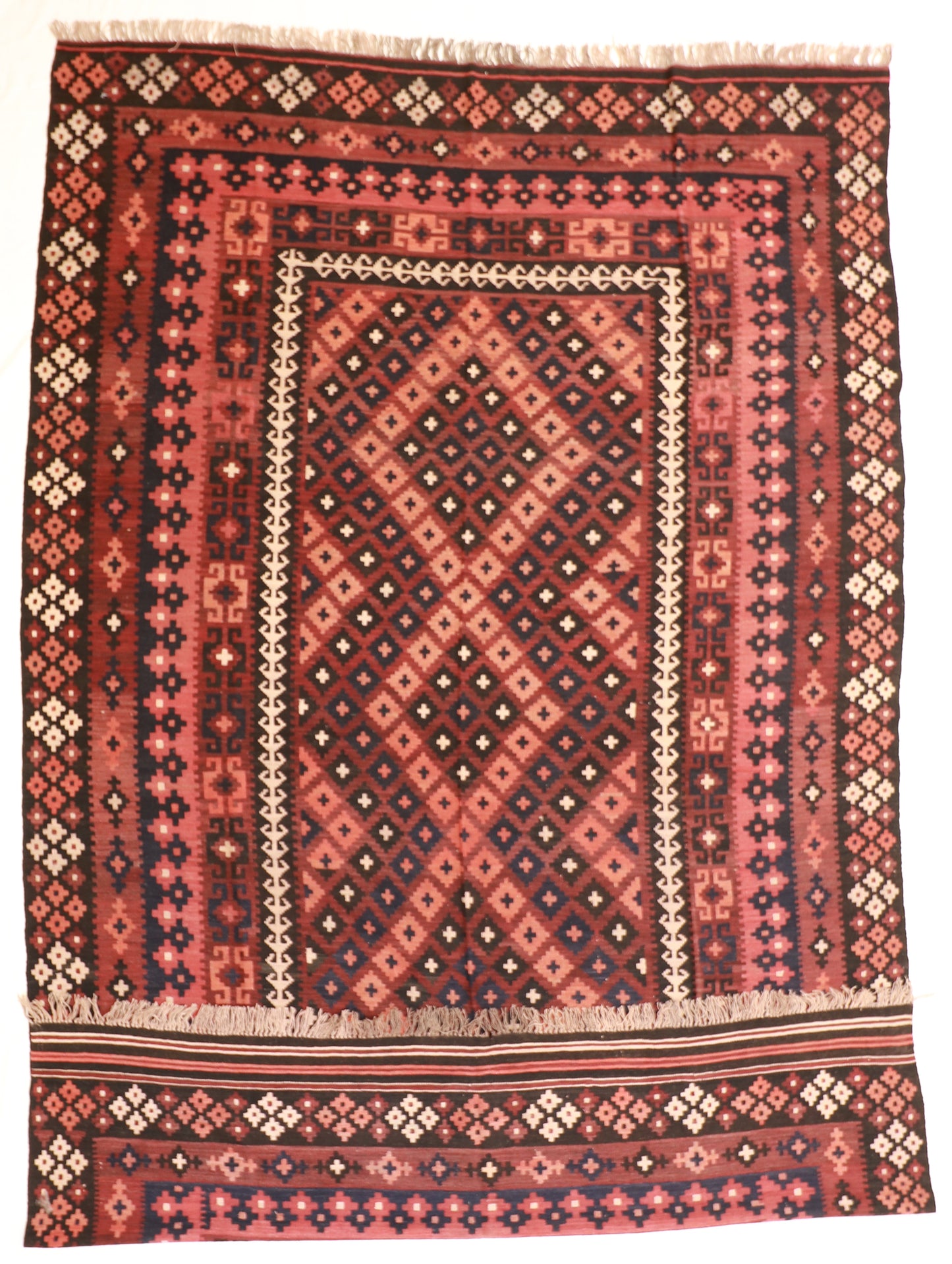 9x12 - Kilim Wool All Over Rectangle - Hand Knotted Rug