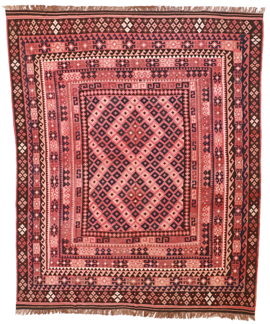 8x10 - Kilim Wool All Over Rectangle - Hand Knotted Rug