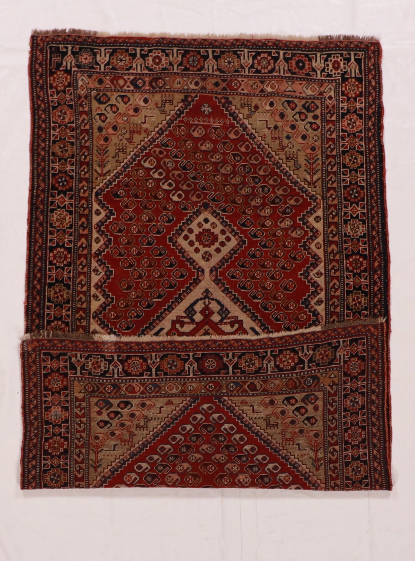 4x6 - Gashgai Antique/Wool Geometric Rectangle - Hand Knotted Rug