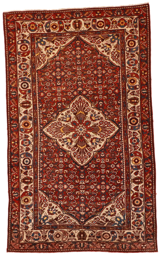 5x7 - Bakhtiarie S.Antique Floral Rectangle - Hand Knotted Rug