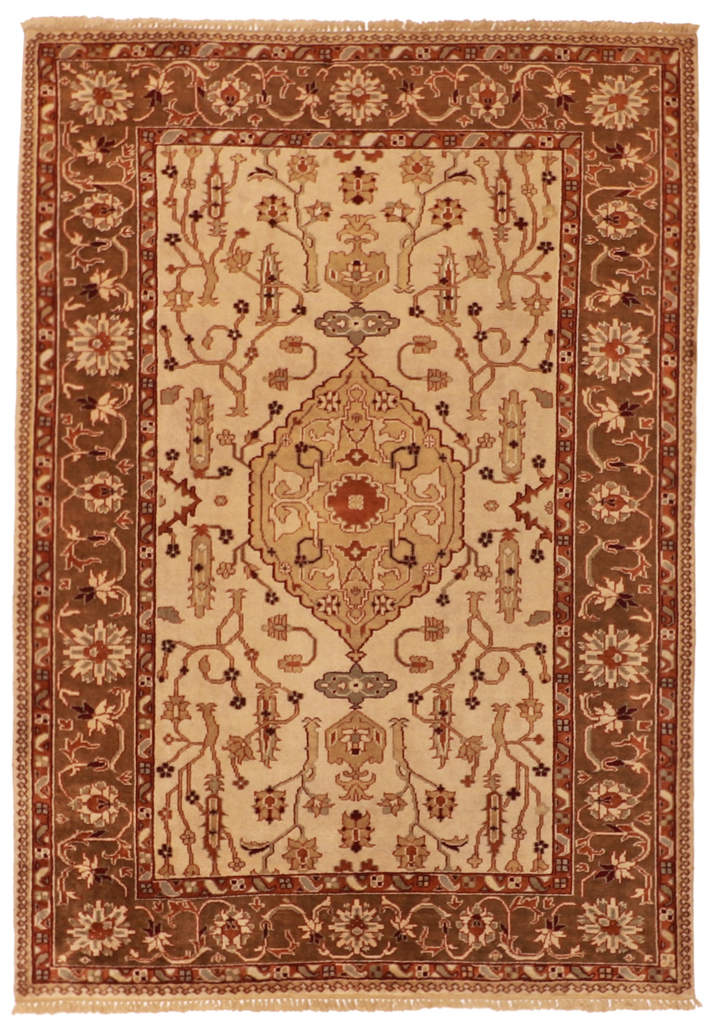 6x9 - Tabriz Fine All Over Rectangle - Hand Knotted Rug