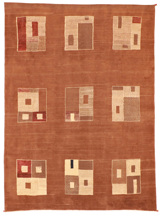 7x10 - Gabbeh Wool All Over Rectangle - Hand Knotted Rug