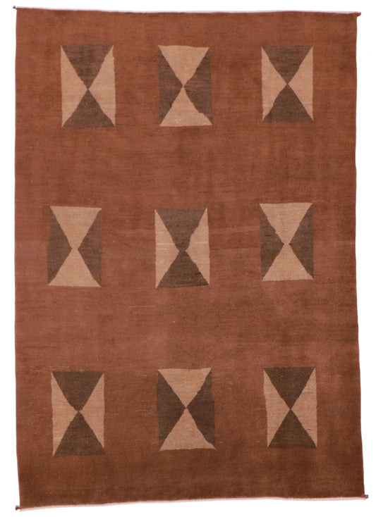 6x9 - Gabbeh Wool All Over Rectangle - Hand Knotted Rug