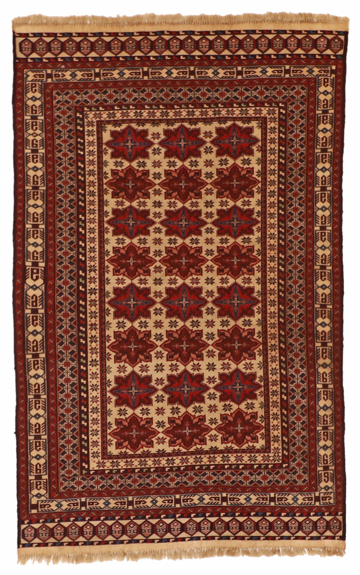 5x7 - Zanjan Wool All Over Rectangle - Hand Knotted Rug