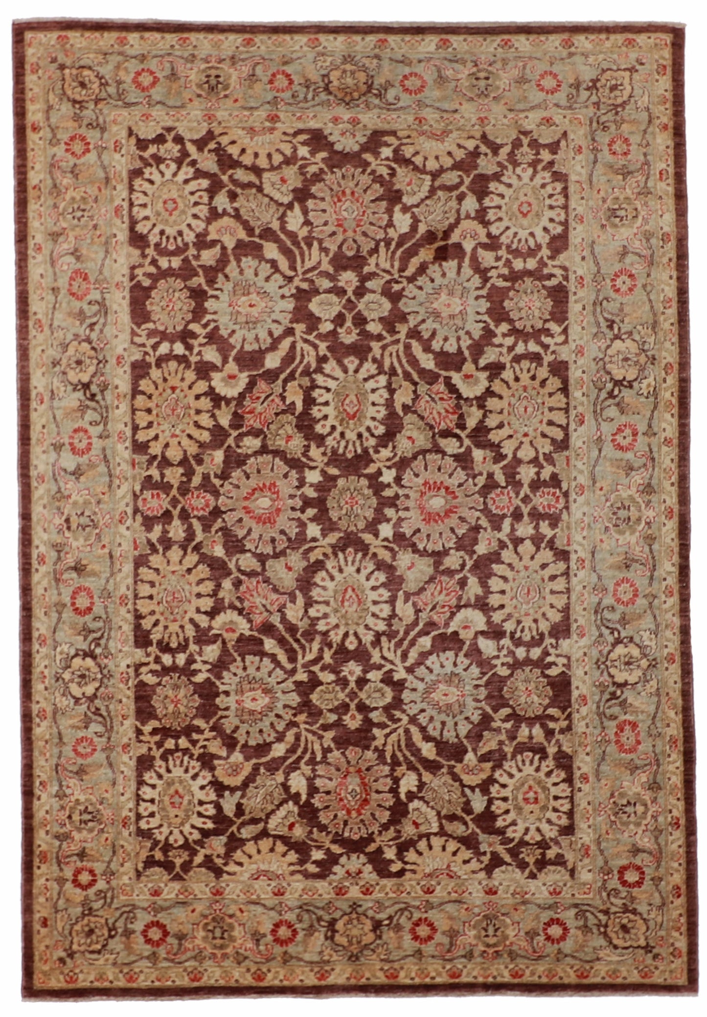 6x9 - Yazd Fine/Wool All Over Rectangle - Hand Knotted Rug