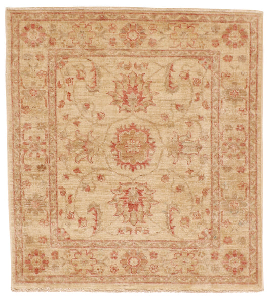 3x3.5 - Laver Fine/Wool All Over Rectangle - Hand Knotted Rug