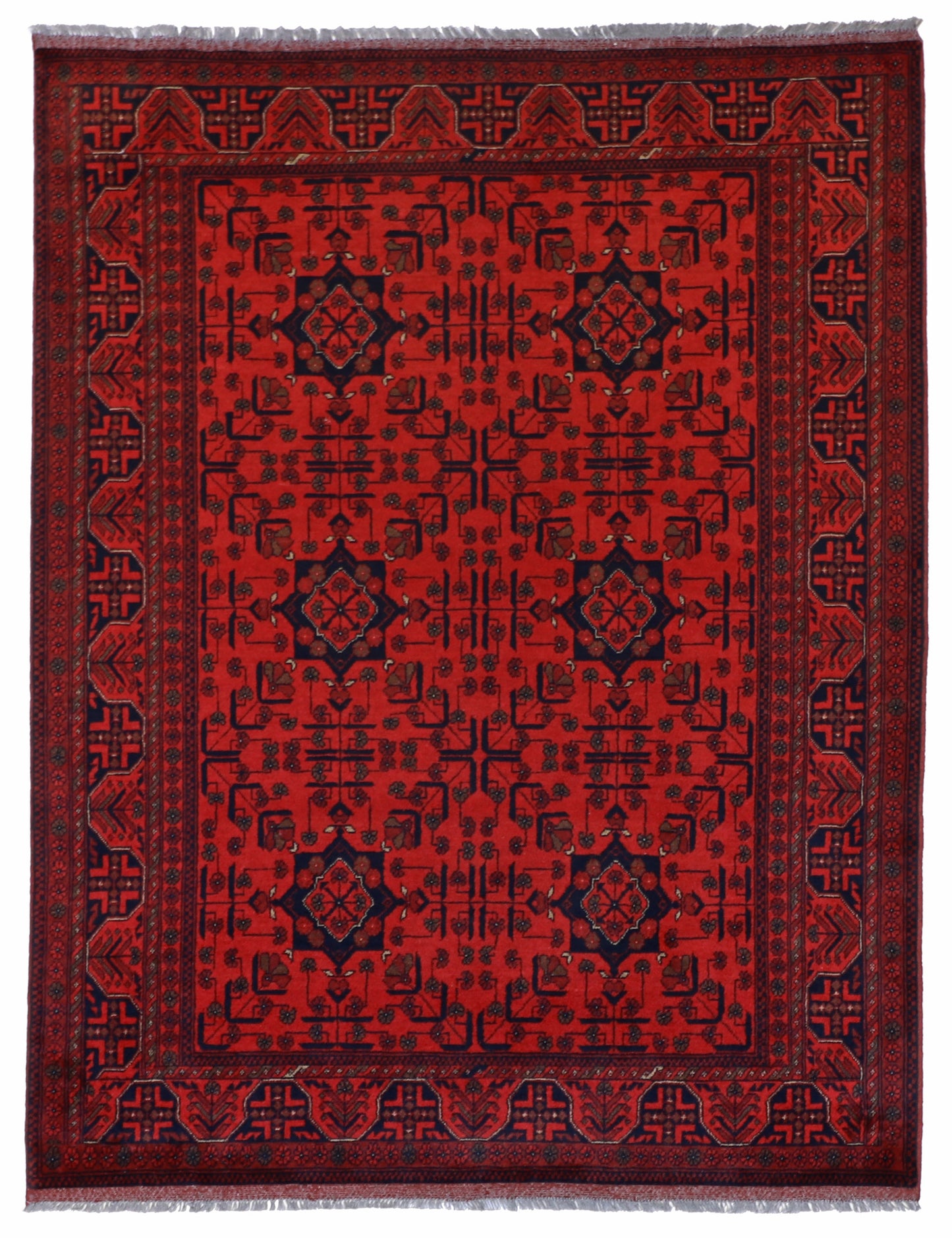 5x7 - Khan Mohamadie Fine All Over Rectangle - Hand Knotted Rug