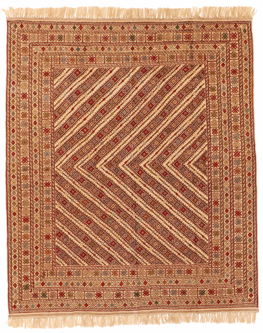 5x7 - Suzani Fine/Wool All Over Rectangle - Hand Knotted Rug